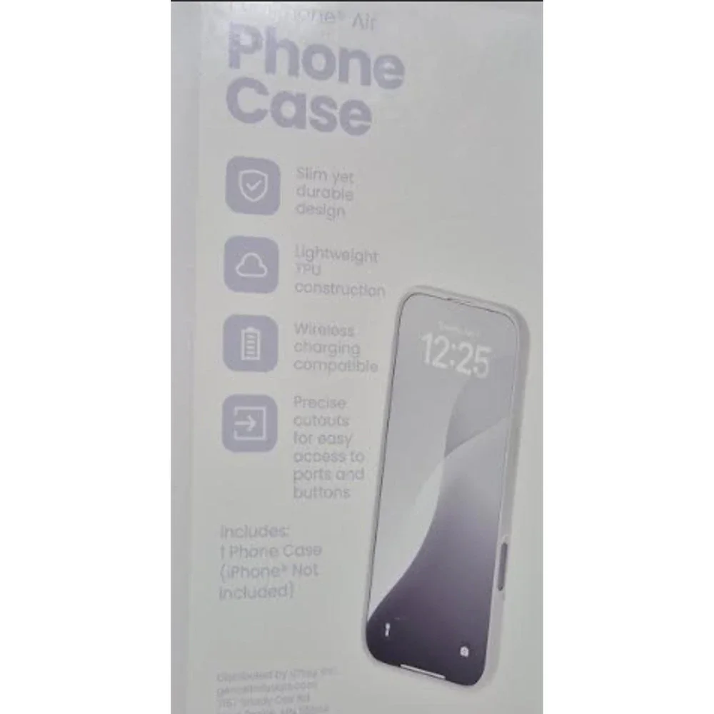 Heyday iPhone Air Phone Case White Slim TPU Wireless Charging Compatible s3